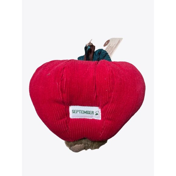 Boyds Bear QVC Calendar monthly Peeker Septembeary September Red Apple - Picture 7 of 8